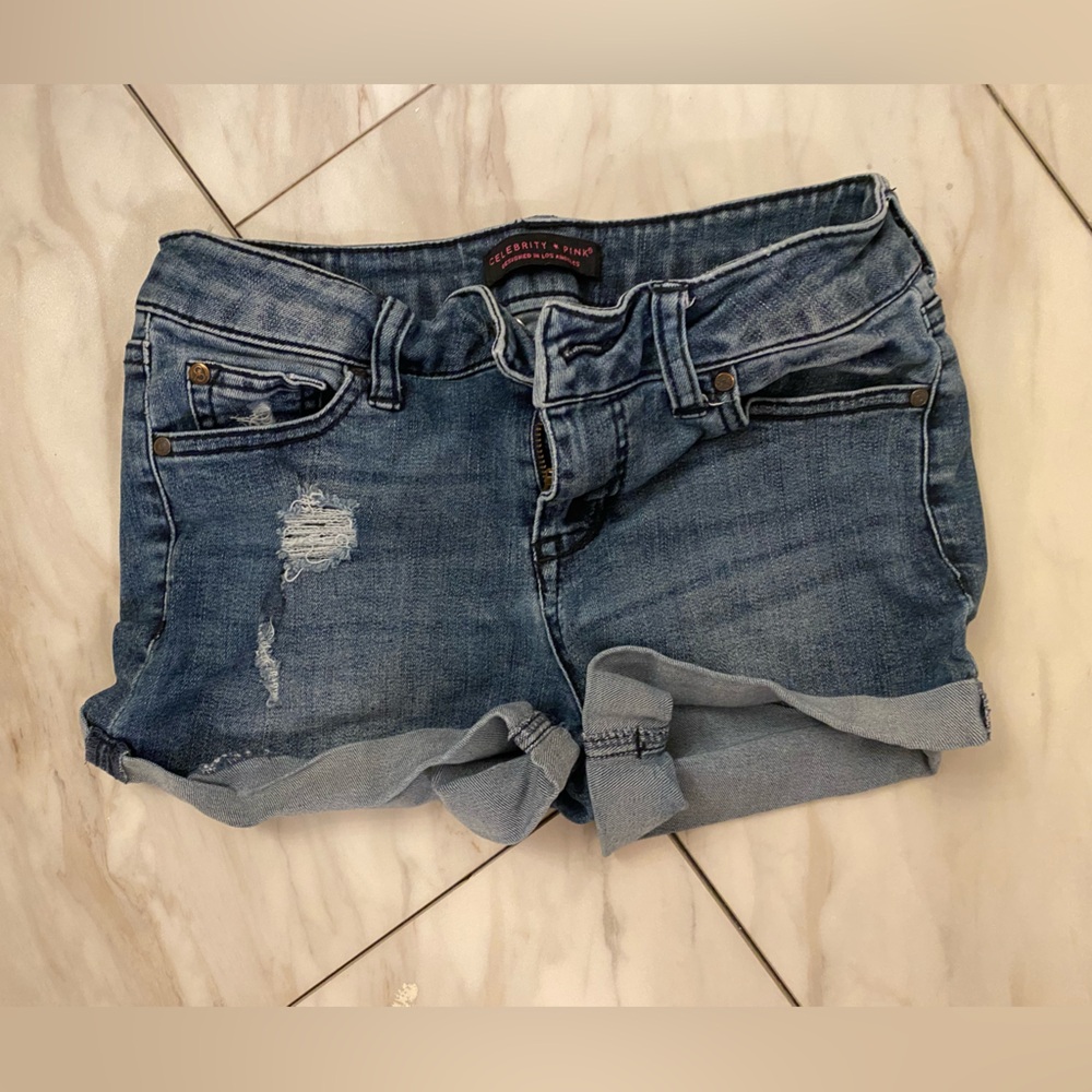 Distressed Jean Shorts